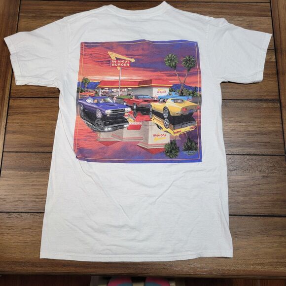 In N Out Burger Texas Graphic SS Tee White - Size Small - Picture 2 of 5